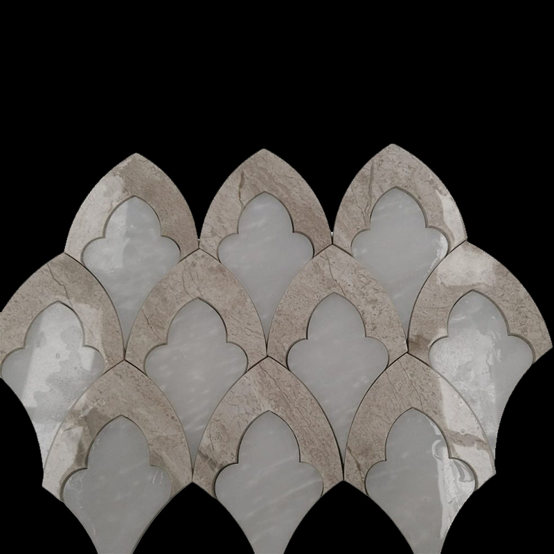 Curved Arabesque Mosaic (Grey Blend)